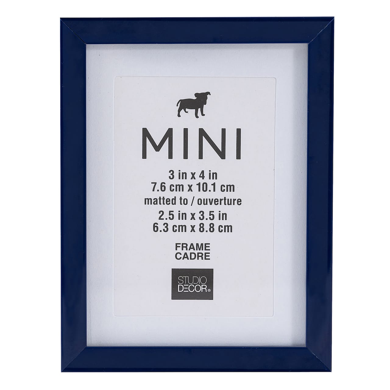 24 Pack: Mini Dark Blue Frame with Mat by Studio Décor®